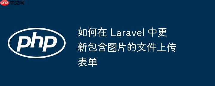 如何在 laravel 中更新包含图片的文件上传表单