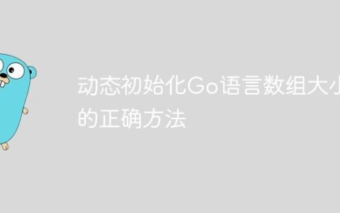 动态初始化Go语言数组大小的正确方法
