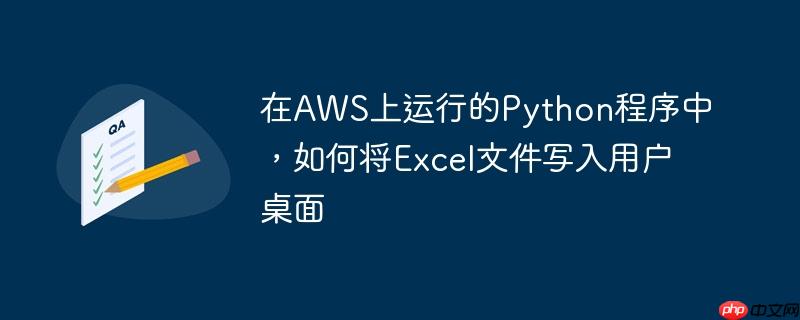 在aws上运行的python程序中,如何将excel文件写入用户桌面