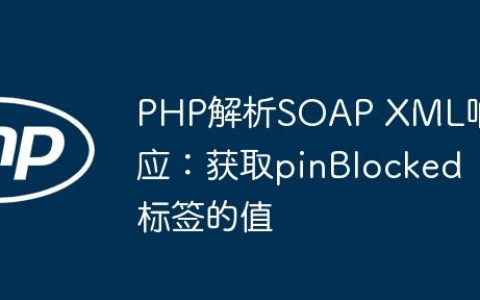 PHP解析SOAP XML响应：获取pinBlocked标签的值