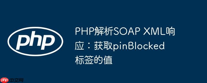 php解析soap xml响应:获取pinblocked标签的值