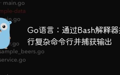 Go语言：通过Bash解释器执行复杂命令行并捕获输出