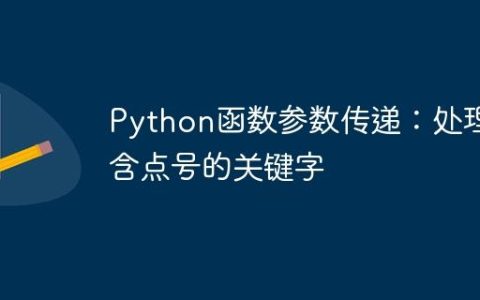 Python函数参数传递：处理包含点号的关键字