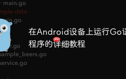 在Android设备上运行Go语言程序的详细教程