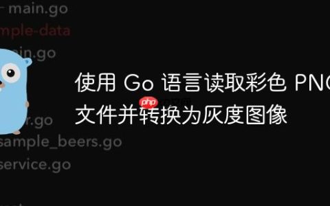 使用 Go 语言读取彩色 PNG 文件并转换为灰度图像