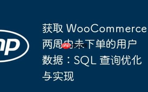 获取 WooCommerce 中两周内未下单的用户数据：SQL 查询优化与实现