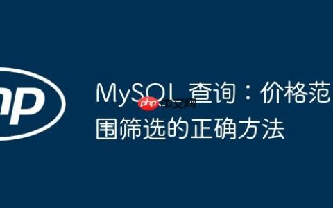 MySQL 查询：价格范围筛选的正确方法