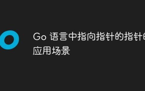 Go 语言中指向指针的指针的应用场景