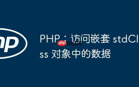 PHP：访问嵌套 stdClass 对象中的数据