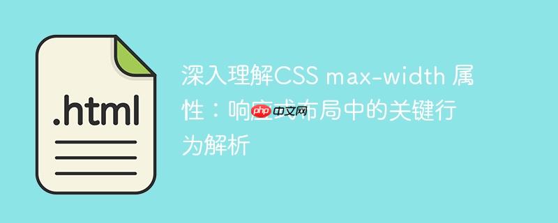 深入理解CSS max-width 属性:响应式布局中的关键行为解析
