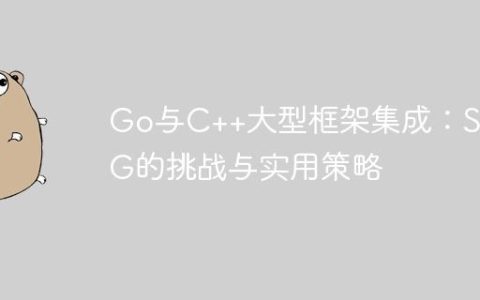 Go与C++大型框架集成：SWIG的挑战与实用策略