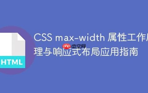 CSS max-width 属性工作原理与响应式布局应用指南