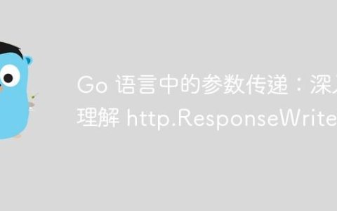 Go 语言中的参数传递：深入理解 http.ResponseWriter
