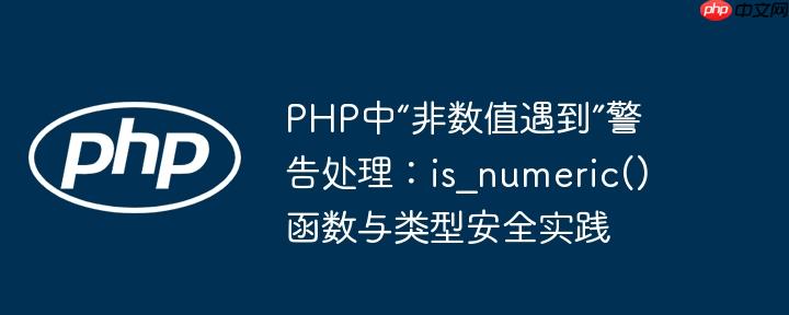 PHP中“非数值遇到”警告处理:is_numeric()函数与类型安全实践