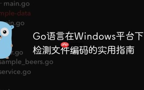Go语言在Windows平台下高效检测文件编码的实用指南