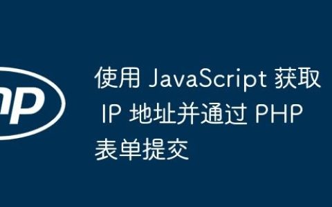 使用 JavaScript 获取 IP 地址并通过 PHP 表单提交