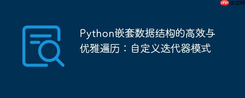 Python嵌套数据结构的高效与优雅遍历:自定义迭代器模式