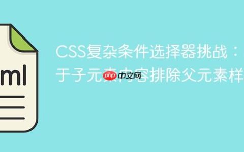 CSS复杂条件选择器挑战：基于子元素内容排除父元素样式