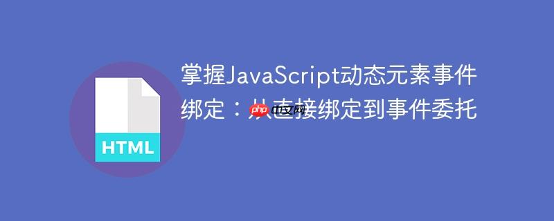 掌握JavaScript动态元素事件绑定:从直接绑定到事件委托