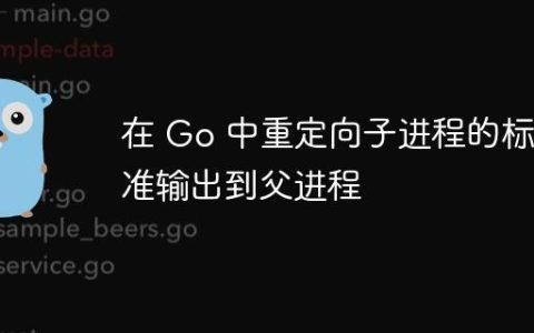 在 Go 中重定向子进程的标准输出到父进程