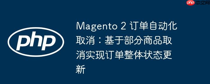 Magento 2 订单自动化取消:基于部分商品取消实现订单整体状态更新