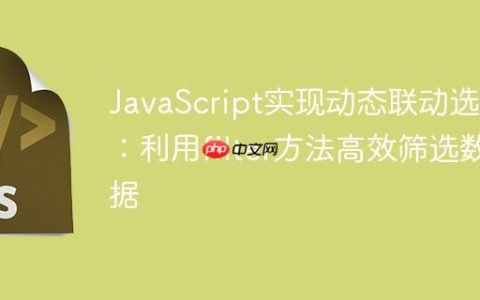 JavaScript实现动态联动选择：利用filter方法高效筛选数据