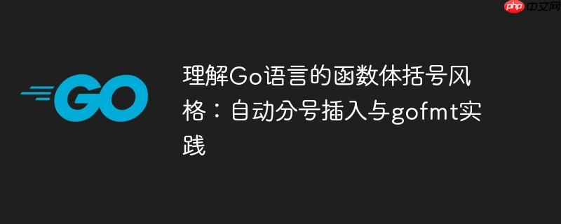 理解Go语言的函数体括号风格:自动分号插入与gofmt实践