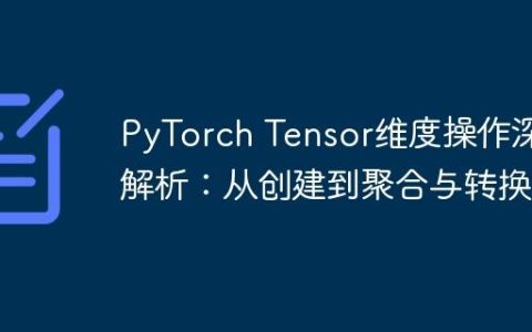 PyTorch Tensor维度操作深度解析：从创建到聚合与转换