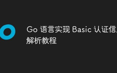Go 语言实现 Basic 认证信息解析教程