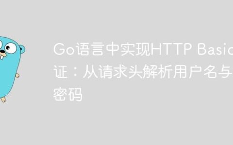 Go语言中实现HTTP Basic认证：从请求头解析用户名与密码