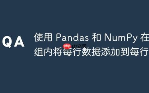 使用 Pandas 和 NumPy 在分组内将每行数据添加到每行