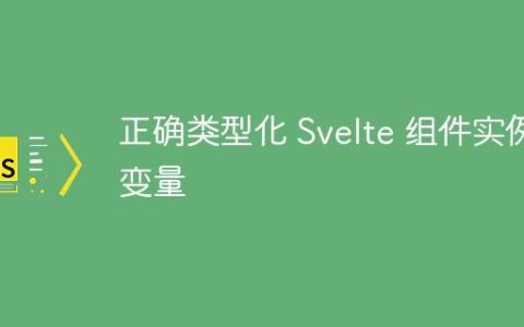 正确类型化 Svelte 组件实例变量