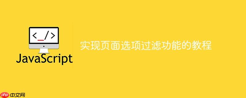 实现页面选项过滤功能的教程
