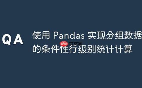 使用 Pandas 实现分组数据框的条件性行级别统计计算
