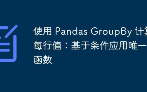 使用 Pandas GroupBy 计算每行值：基于条件应用唯一函数