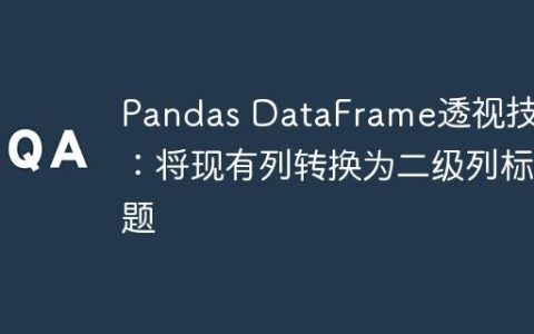 Pandas DataFrame透视技巧：将现有列转换为二级列标题