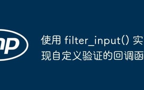 使用 filter_input() 实现自定义验证的回调函数