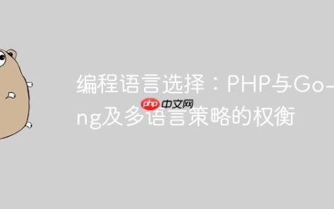 编程语言选择：PHP与Go-lang及多语言策略的权衡