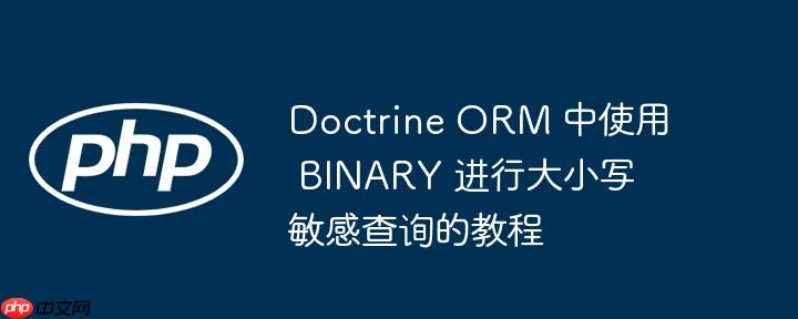 Doctrine ORM 中使用 BINARY 进行大小写敏感查询的教程