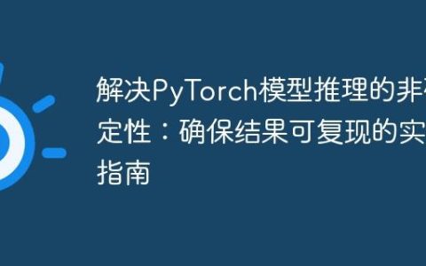 解决PyTorch模型推理的非确定性：确保结果可复现的实践指南