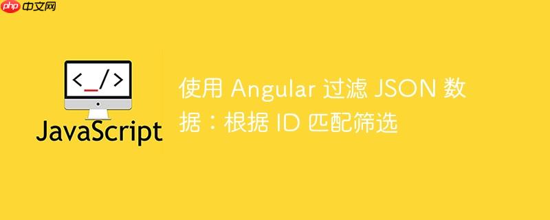 使用 angular 过滤 json 数据:根据 id 匹配筛选