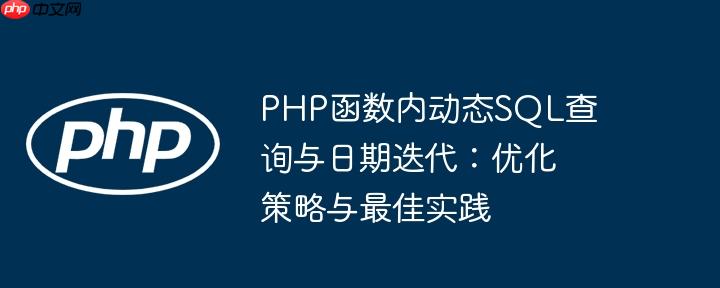 PHP函数内动态SQL查询与日期迭代:优化策略与最佳实践