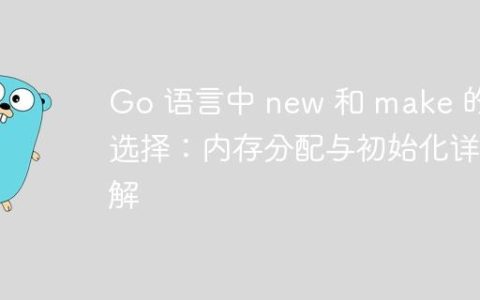 Go 语言中 new 和 make 的选择：内存分配与初始化详解