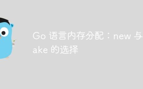 Go 语言内存分配：new 与 make 的选择
