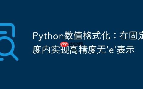 Python数值格式化：在固定长度内实现高精度无'e'表示