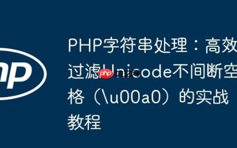 PHP字符串处理：高效过滤Unicode不间断空格（u00a0）的实战教程