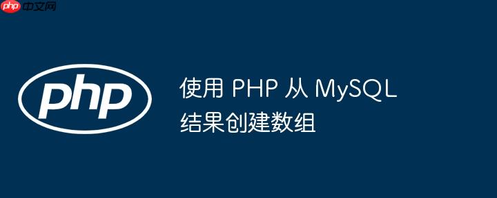 使用 php 从 mysql 结果创建数组