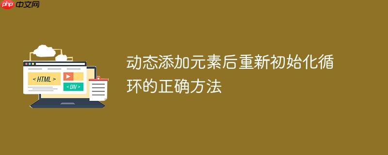 动态添加元素后重新初始化循环的正确方法