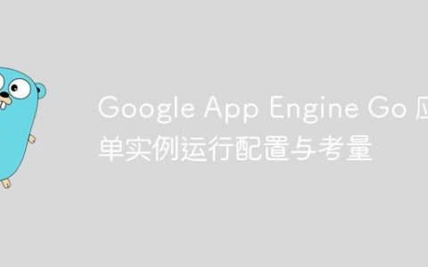 Google App Engine Go 应用单实例运行配置与考量