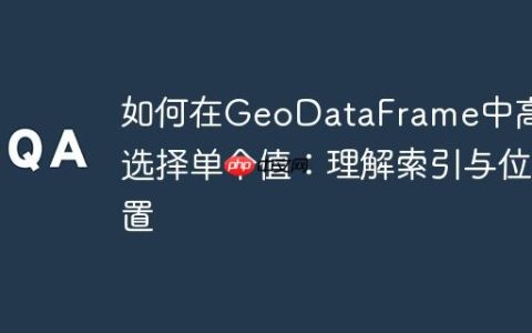 如何在GeoDataFrame中高效选择单个值：理解索引与位置